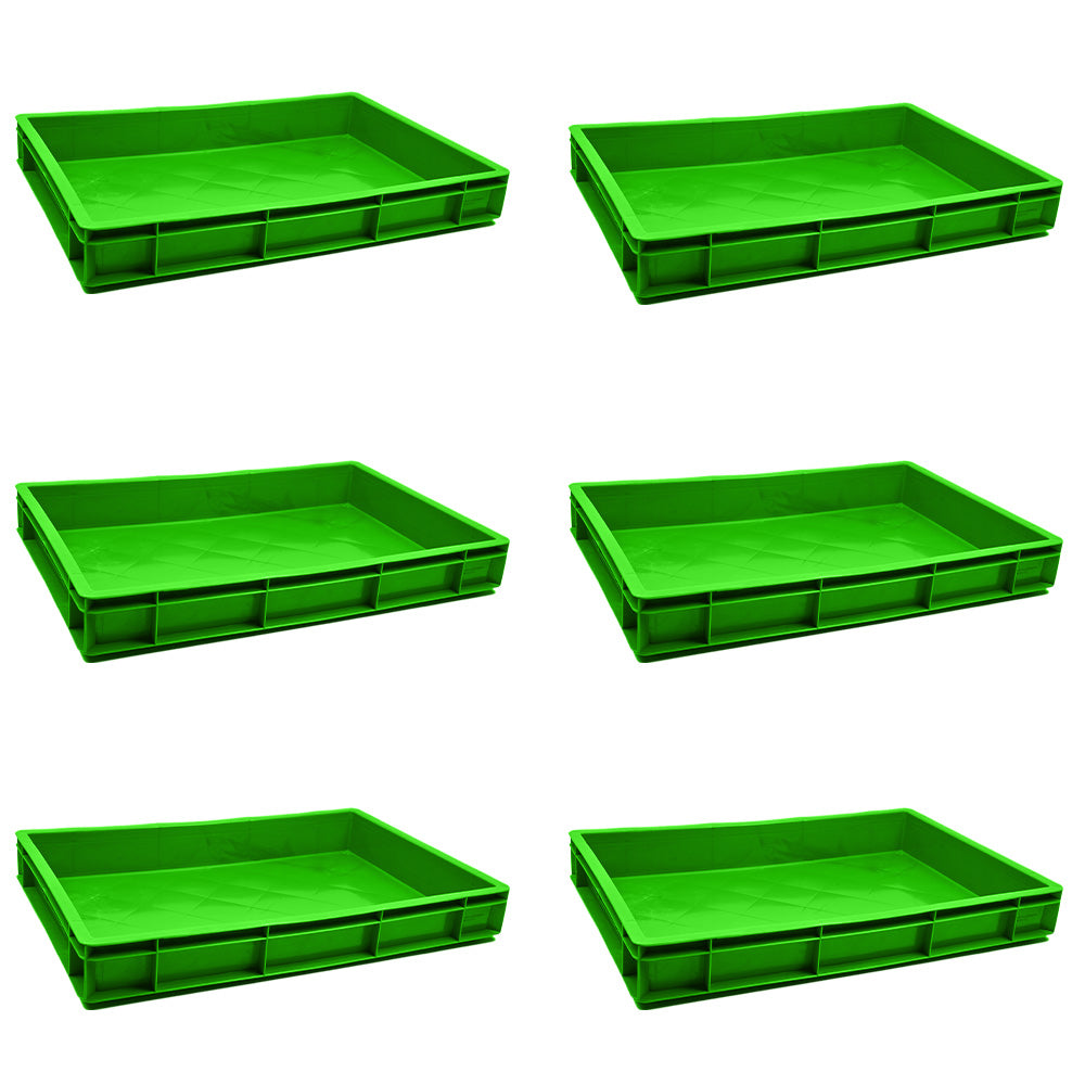 Catering Closed Crate Storage Crate Storage Box Organizer Bin Stackable Basket Heavy Duty Reinforced Walls Anti-Slip Grid Base UV Stabilized Fade-Resistant Easy Handling for Catering Food Storage Transport – 600 x 400 x 80 mm 19L