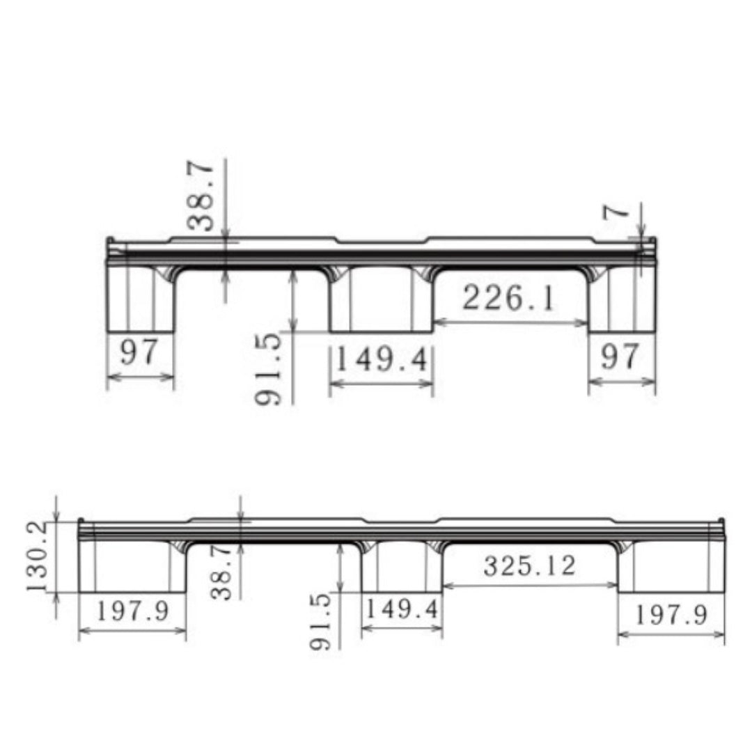 Eco Floor Euro Pallet – Single Surface, 9-Leg Design (1200 x 800 mm) - Ethic Solutions -