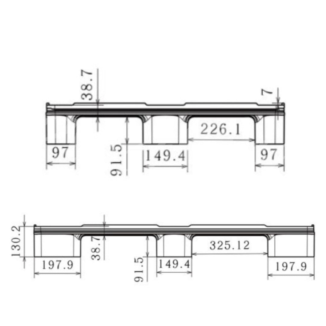Eco Floor Euro Pallet – Single Surface, 9-Leg Design (1200 x 800 mm)