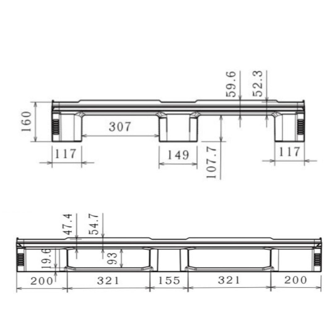 Heavy-Duty Eco Standard Pallet – Single Surface, Reinforced (1200 x 1000 mm) - Ethic Solutions -