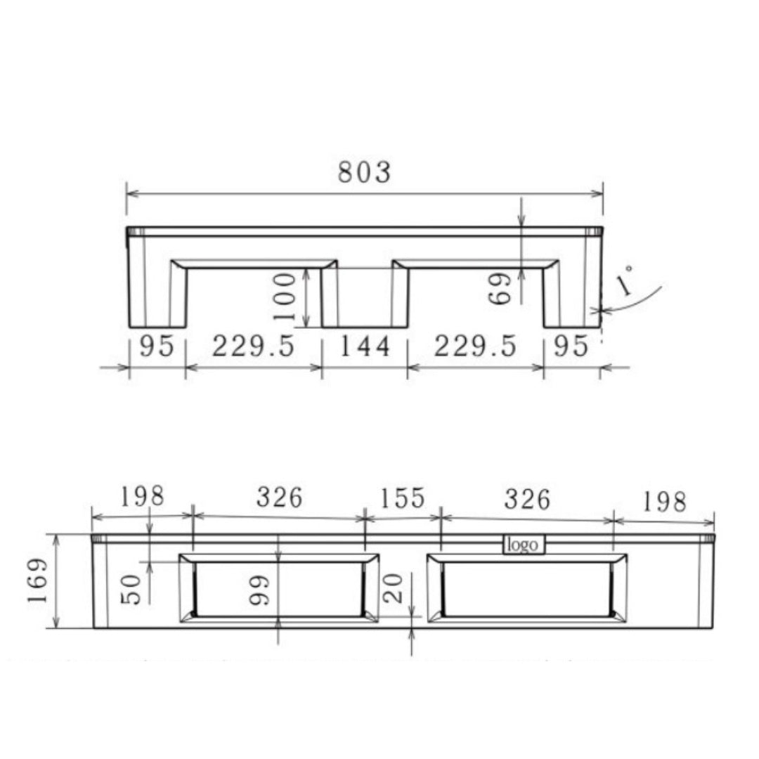 Euro Pallet – Lightweight Ventilated Surface (Model: IP120817) - Ethic Solutions -