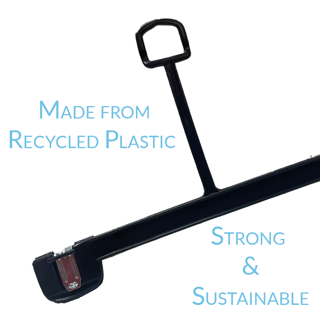 10 INCH PLASTIC BOTTOM HANGERS WITH LOOP & METAL CLIPS 500 BOX - NB 1100 - Ethic Solutions -