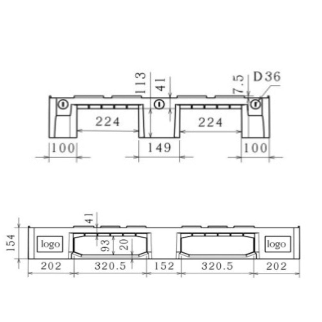 Euro Pallet – Solid Surface with Safety Rims (Model: PL120816/H) - Ethic Solutions -