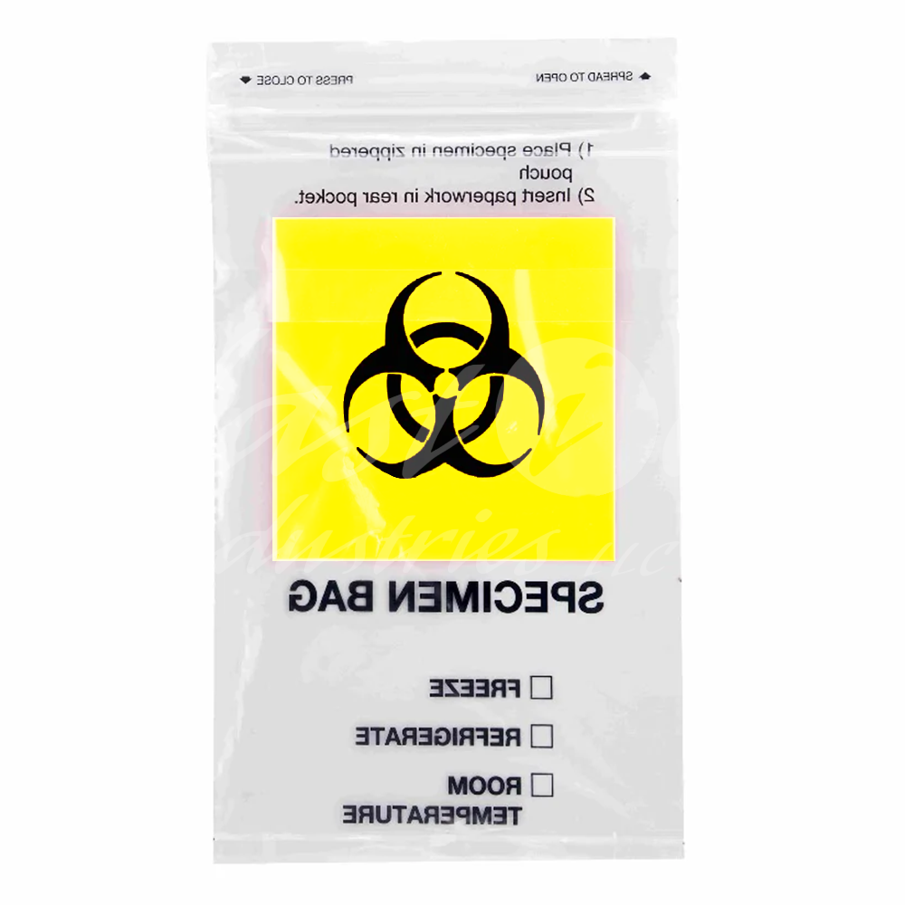 Specimen Bags 6"x9" | Medical Sample Bags | Biohazard & Pathology Specimen Pouches – Red, Orange, Yellow