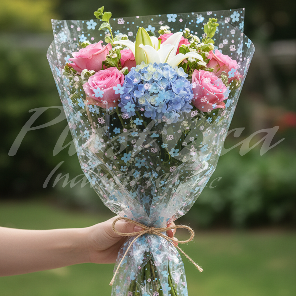 50x50cm Clear Cellophane Wrap Sheets – Thick Jumbo Gift Basket & Cookie Packaging Wrap for Hampers, Flowers, Party Favors & Crafts
