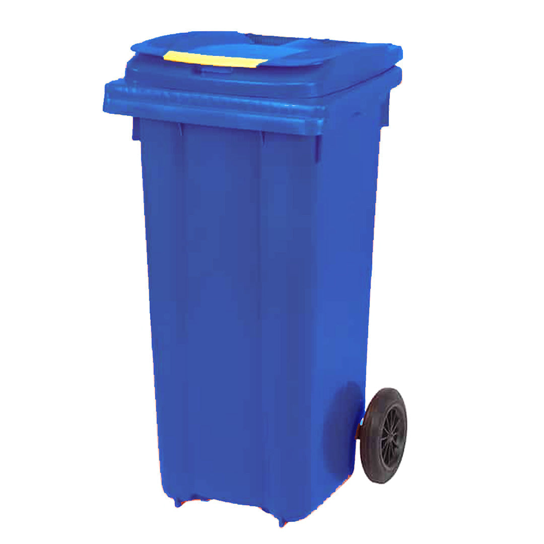 Eco-Friendly Pedal Waste Bin – Blue - 120L – Sustainable Plastic with Leg Pedal - Ethic Solutions -