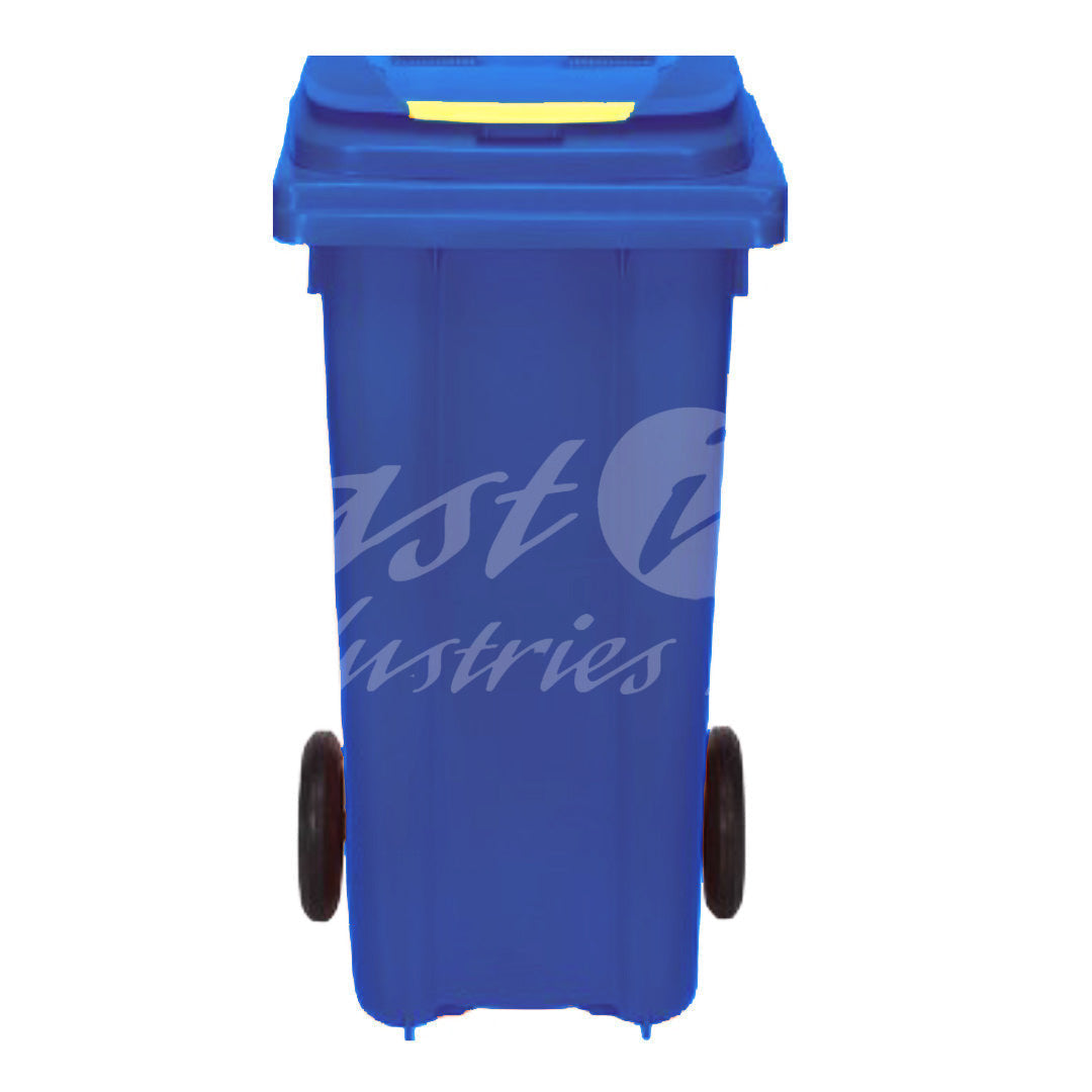 120L Waste Bin with Pedal & Wheels Durable Outdoor Garbage Bin, Mobile Trash Bin (BLUE)