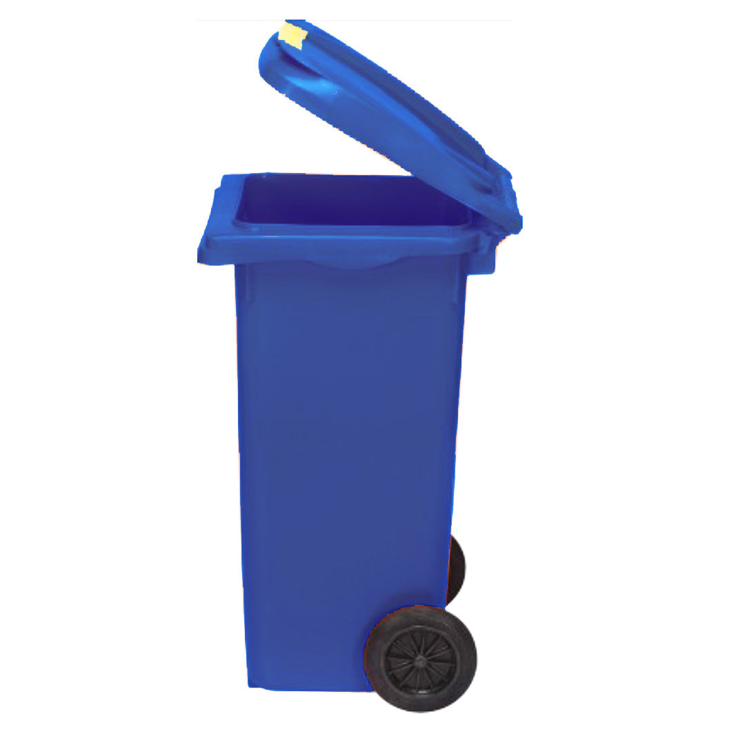 Eco-Friendly Pedal Waste Bin – Blue - 120L – Sustainable Plastic with Leg Pedal - Ethic Solutions -