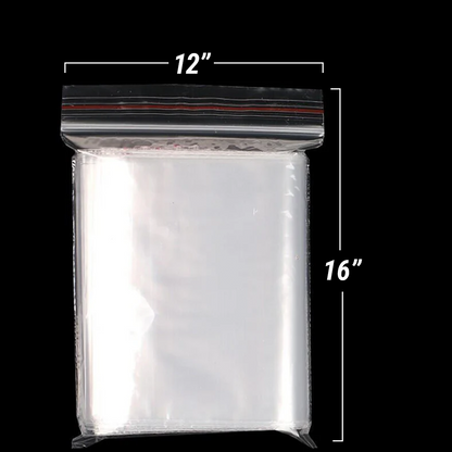 Ziplock Bags 12" x 16" (30.48 x 40.64 cm) – Storage Bags With Resealable Zipper, Zipper Bags, Sealed Plastic Bag for Bulk Food Storage, Freezing, Clothing, Bedding & More - Ethic Solutions -