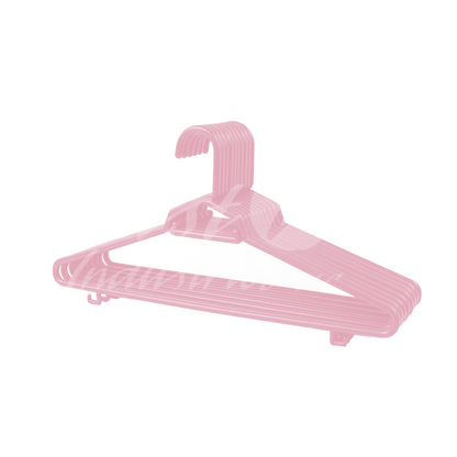 Plastic Round Hangers – 17 Inch Length x 8.9 Inch Height – Durable Clothes Hangers for Shirts, Pants, Coats, Closet & Retail Use – Black