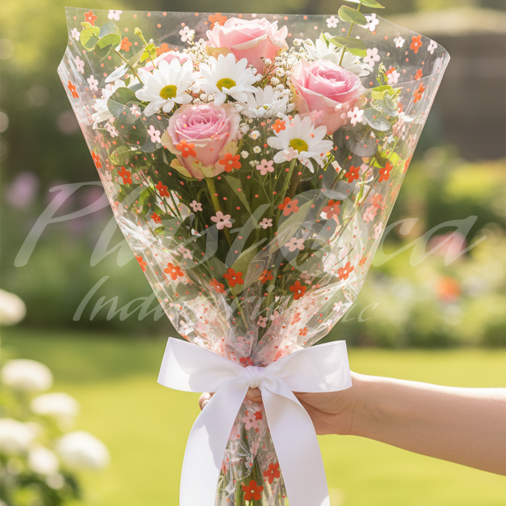 50x50cm Clear Cellophane Wrap Sheets – Thick Jumbo Gift Basket & Cookie Packaging Wrap for Hampers, Flowers, Party Favors & Crafts