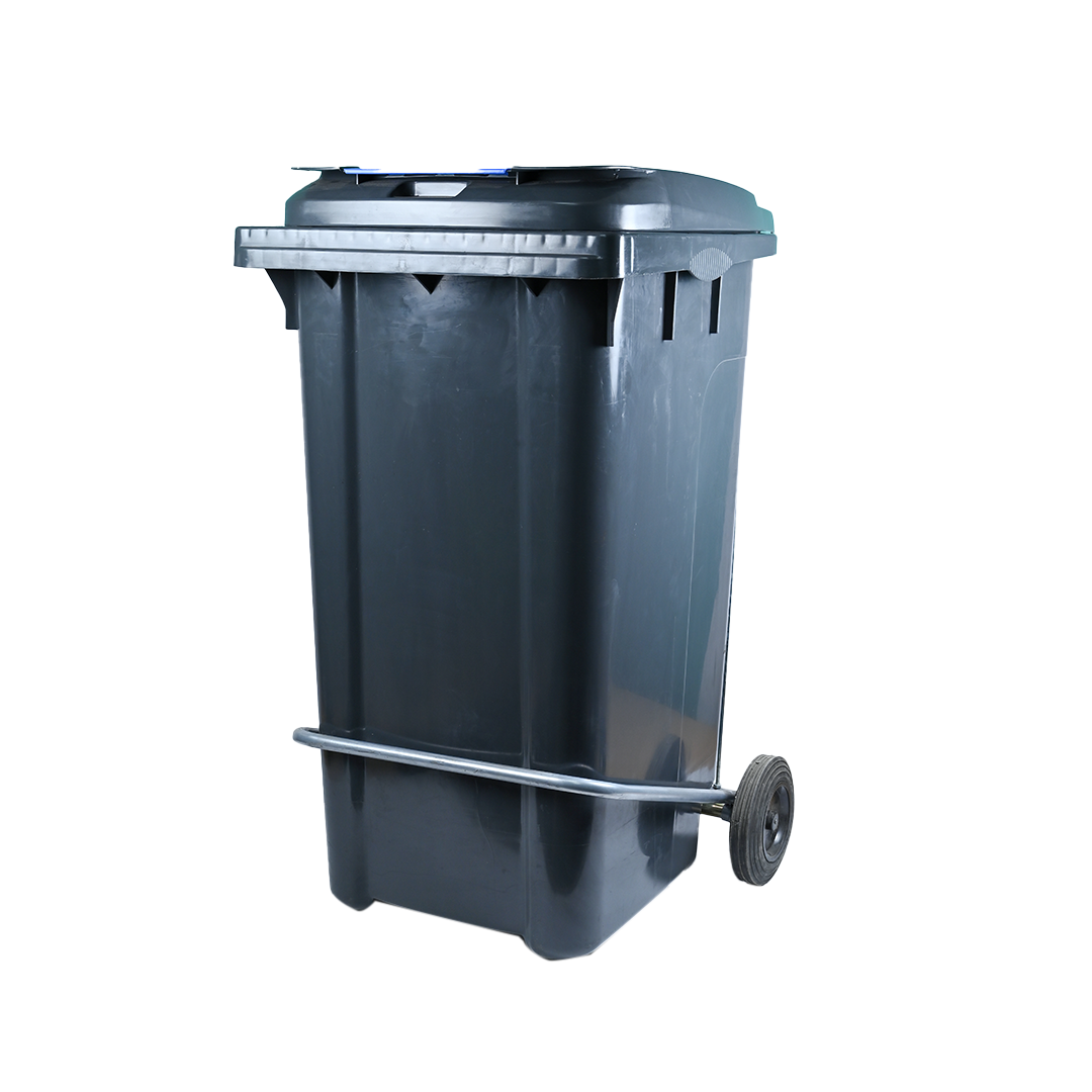 Eco-Friendly Pedal Waste Bin – Dark Gray - 240L – Heavy-Duty Recycled Plastic - Ethic Solutions -