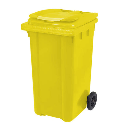 Eco-Friendly Pedal Waste Bin – Yellow -240L – Heavy-Duty Recycled Plastic - Ethic Solutions -