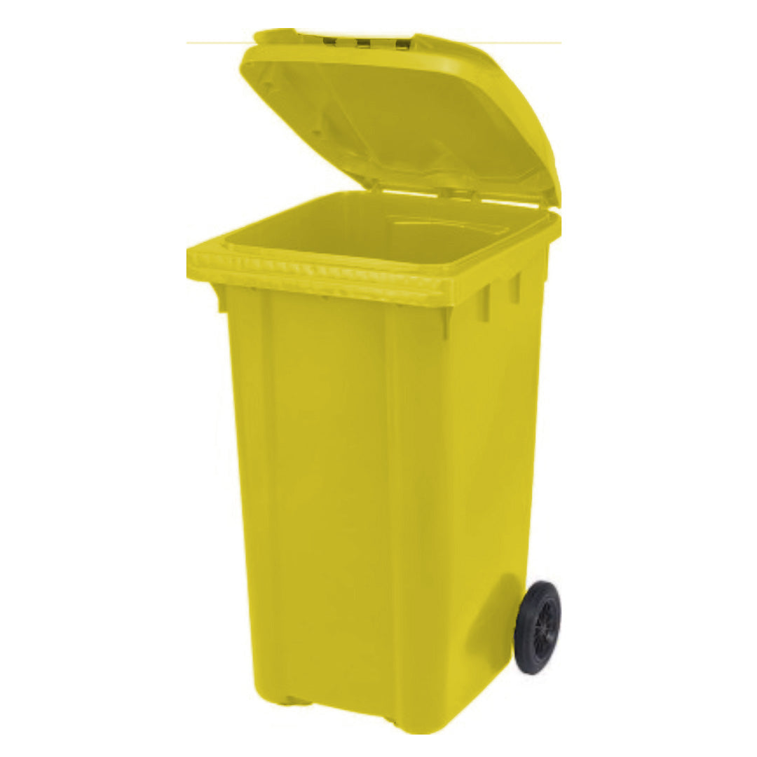 Eco-Friendly Pedal Waste Bin – Yellow -240L – Heavy-Duty Recycled Plastic - Ethic Solutions -