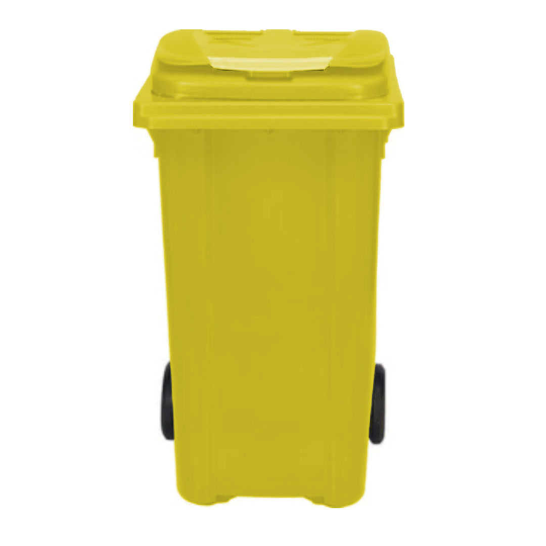Eco-Friendly Pedal Waste Bin – Yellow -240L – Heavy-Duty Recycled Plastic - Ethic Solutions -
