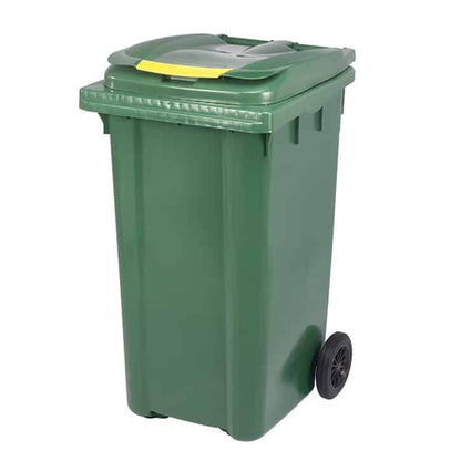 Eco-Friendly Pedal Waste Bin – Olive Green - 240L – Heavy-Duty Recycled Plastic - Ethic Solutions -