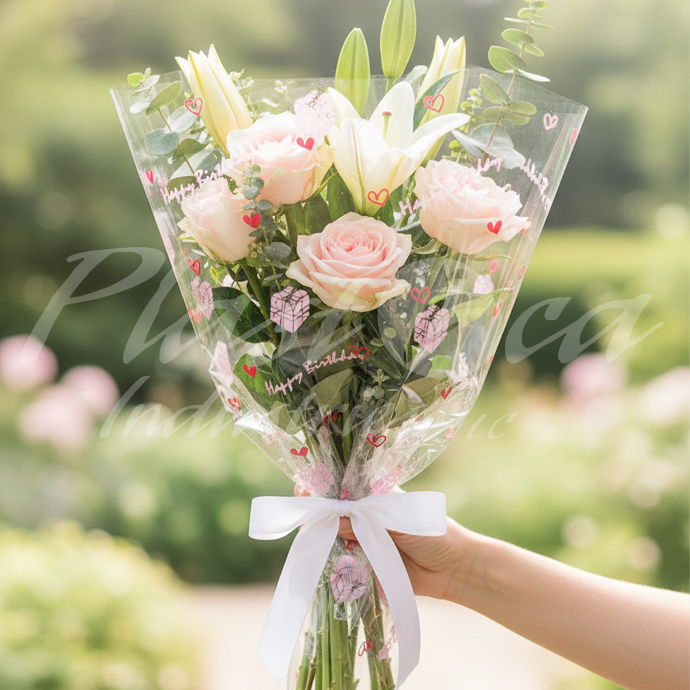 50x50cm Clear Cellophane Wrap Sheets – Thick Jumbo Gift Basket & Cookie Packaging Wrap for Hampers, Flowers, Party Favors & Crafts