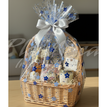50x50cm Clear Cellophane Wrap Sheets – Thick Jumbo Gift Basket & Cookie Packaging Wrap for Hampers, Flowers, Party Favors & Crafts