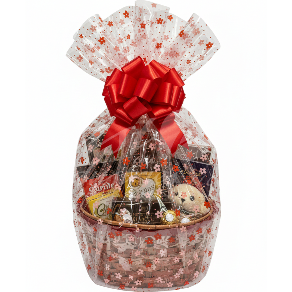 50x50cm Clear Cellophane Wrap Sheets – Thick Jumbo Gift Basket & Cookie Packaging Wrap for Hampers, Flowers, Party Favors & Crafts