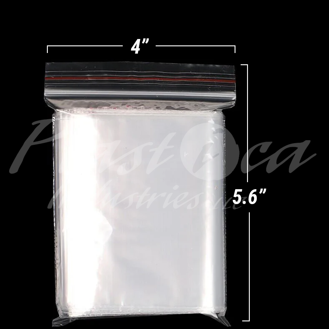 4" x 5.6" (10.2 x 14.2 cm) Ziplock Bags – Resealable Plastic Storage Bags for Candles, Party Favors, Stationery, Travel, Medicine & More