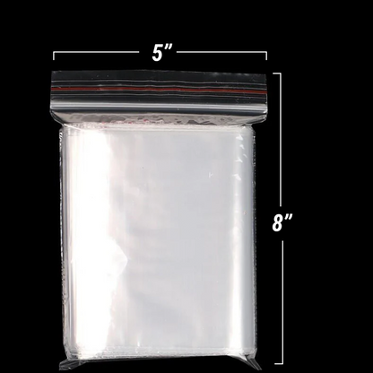 Ziplock Bags 5" x 8" (12.7 x 20.32 cm) – Storage Bags With Resealable Zipper, Zipper Bags, Sealed Plastic Bag for Snacks, Travel Supplies, Small Accessories, Stationery, Crafts & More - Ethic Solutions -