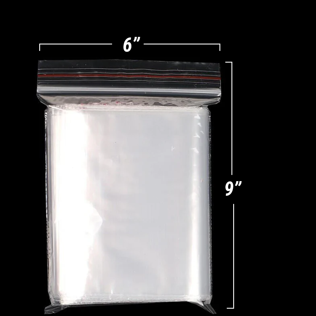 Ziplock Bags 6" x 9" (15.24 x 22.86 cm) – Storage Bags With Resealable Zipper, Zipper Bags, Sealed Plastic Bag for Sandwiches, Snacks, Food Organization, Stationery, Small Tools & More - Ethic Solutions -