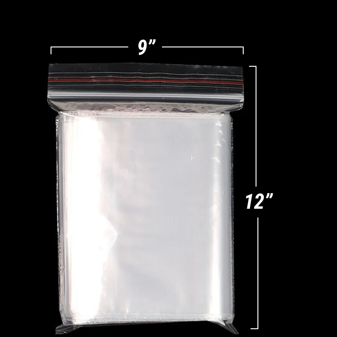 Ziplock Bags 9" x 12" (22.86 x 30.48 cm) – Storage Bags With Resealable Zipper, Zipper Bags, Sealed Plastic Bag for Food Storage, Freezing Marinades, Travel Supplies, Clothing, Documents & More - Ethic Solutions -