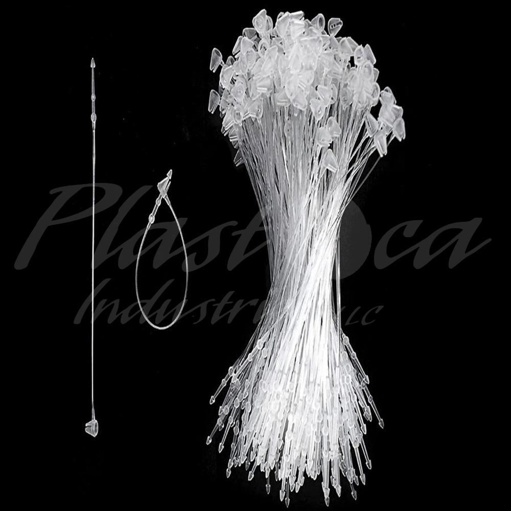 1000pcs of 7 Inch Plastic Loop Pin Tags Fasteners – Reusable Hanging & Label Attachment Loops for Retail, Packaging & Product Identification