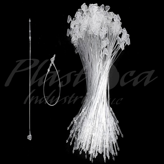 1000pcs of 7 Inch Plastic Loop Pin Tags Fasteners – Reusable Hanging & Label Attachment Loops for Retail, Packaging & Product Identification