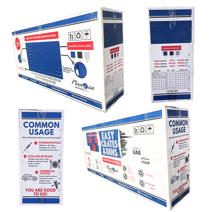 14PCS Plastic Bin Organizer Set – Wall Mount Storage Rack for Screws, Tools, Parts, Hardware – 2.85L, 6.7L, 8.7L Storage Boxes for Garage, Workshop, Home Organization