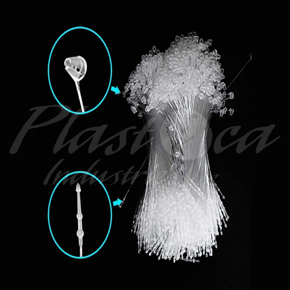 1000pcs of 7 Inch Plastic Loop Pin Tags Fasteners – Reusable Hanging & Label Attachment Loops for Retail, Packaging & Product Identification