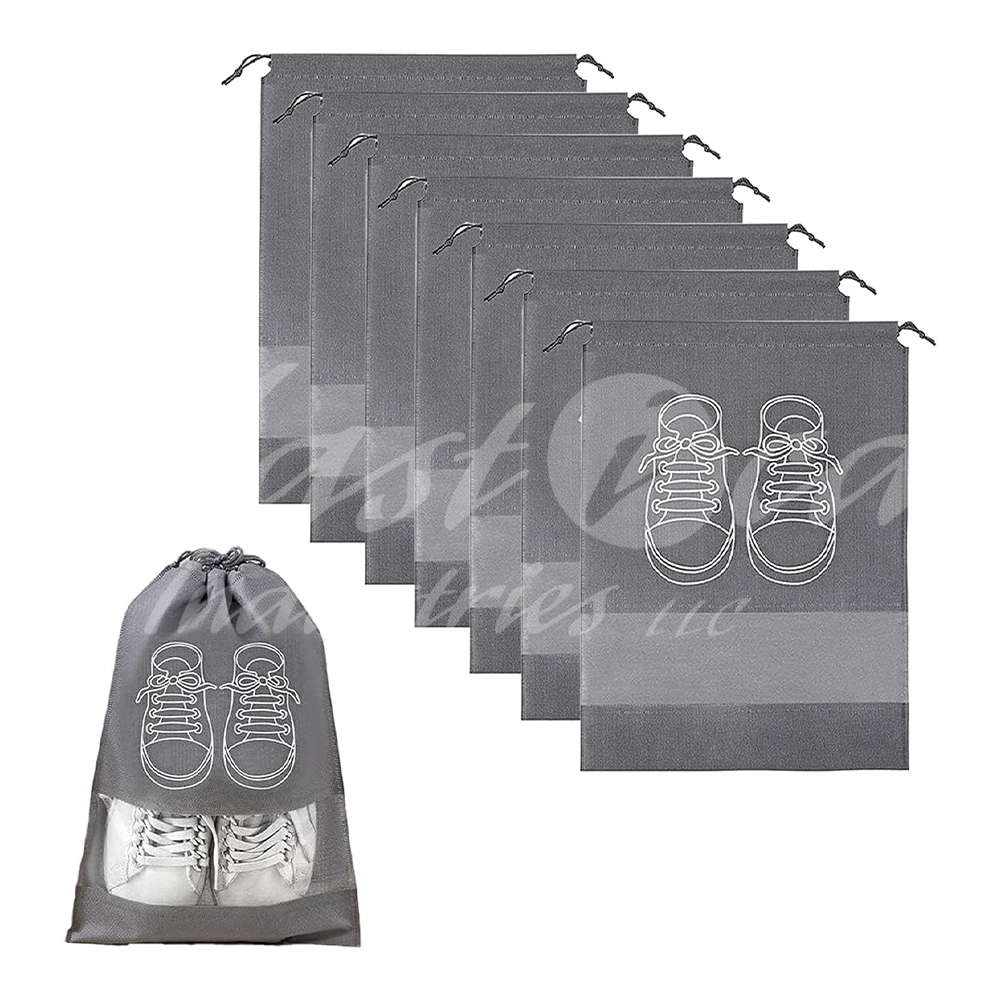Shoe Storage Bags with Transparent Window – Large Capacity 44x32cm | Durable Non-Woven Travel & Organizer Bags