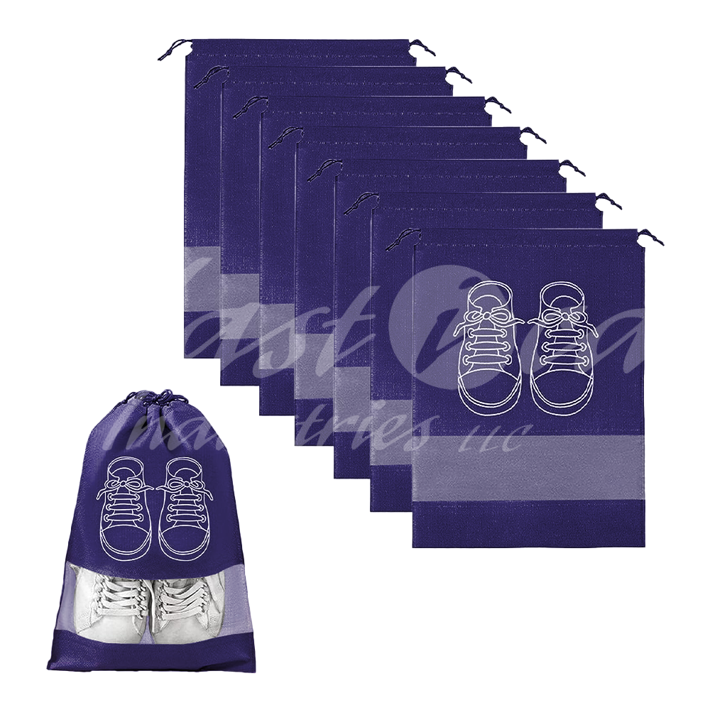 Shoe Storage Bags with Transparent Window – Large Capacity 44x32cm | Durable Non-Woven Travel & Organizer Bags