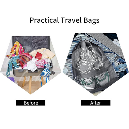 Shoe Storage Bags with Transparent Window – Large Capacity 44x32cm | Durable Non-Woven Travel & Organizer Bags