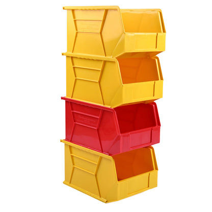 2.85L Wall-Mount Storage Bin Organizer – Compact Plastic Parts Storage Box, Stackable Utility Storage Containers, Garage Workshop Wall Organizer, Durable Tool Parts Rack for Small Items & Hardware