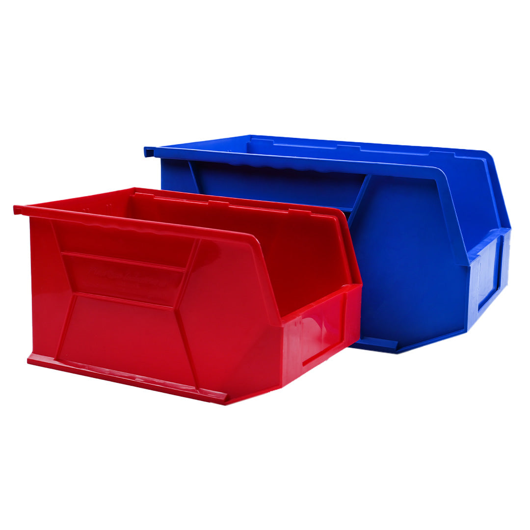 8.7L Wall Mount Storage Bin Organizer – Stackable Plastic Utility Container for Garage, Workshop, Tools & Hardware