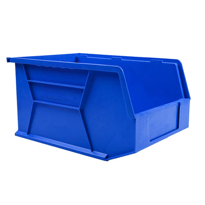 6.7L Wall Mount Storage Bin Organizer – Stackable Plastic Utility Container for Garage, Workshop, Tools & Hardware