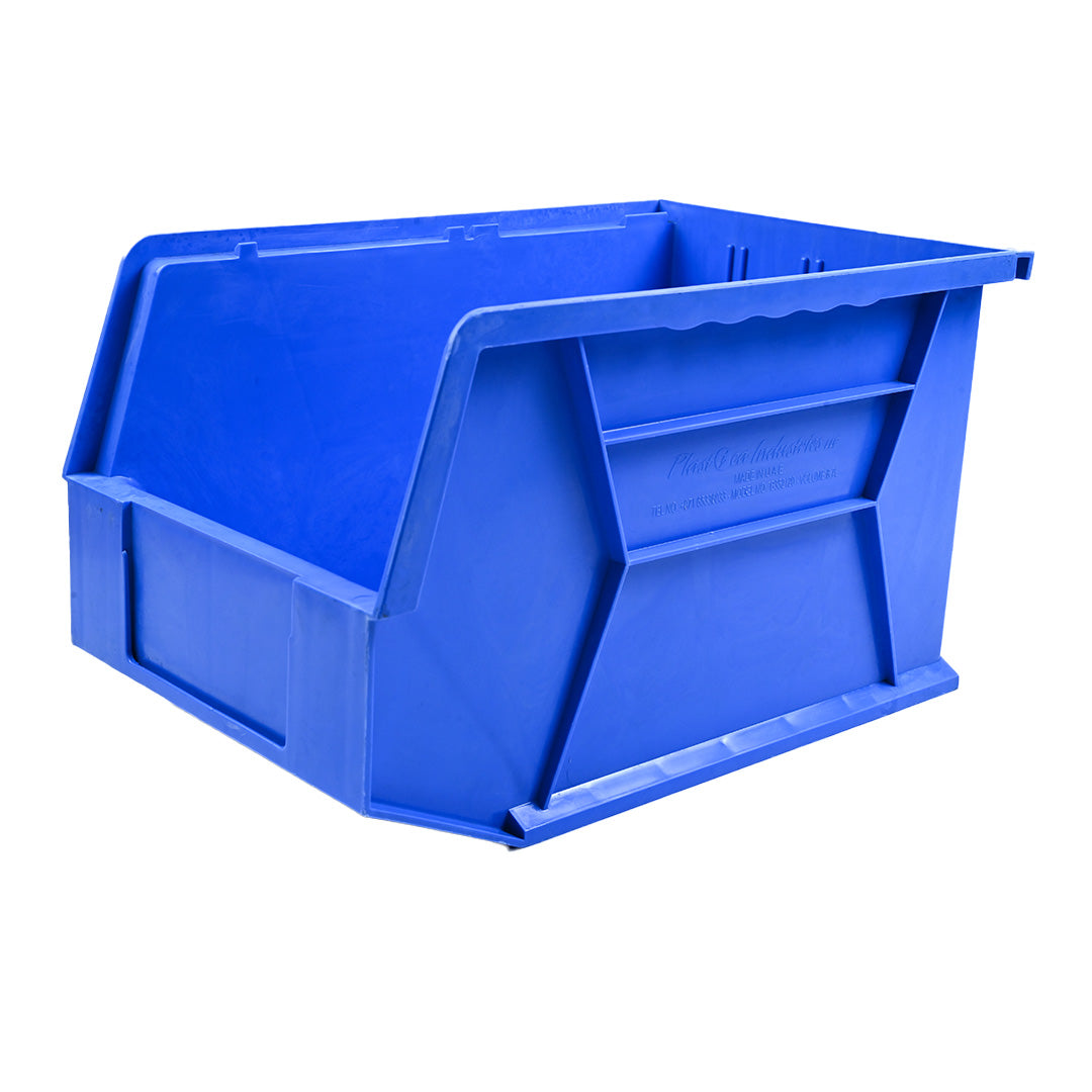 8.7L Wall Mount Storage Bin Organizer – Stackable Plastic Utility Container for Garage, Workshop, Tools & Hardware