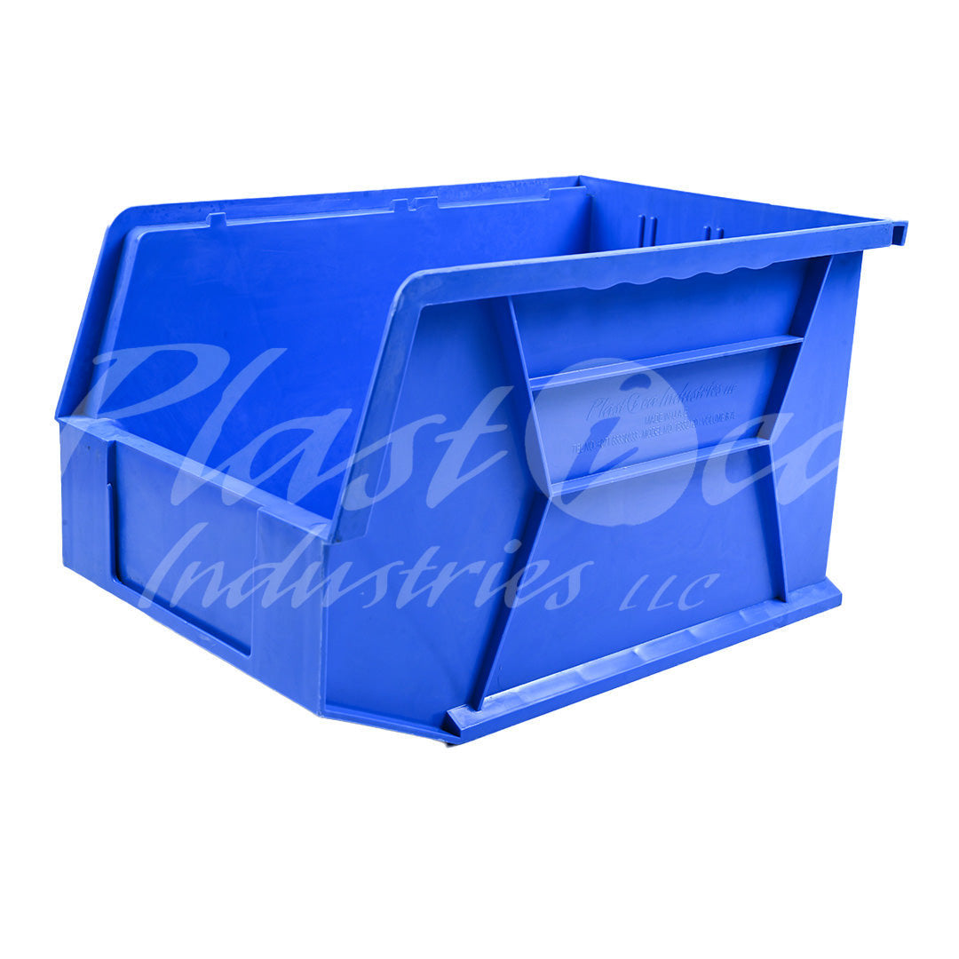 8.7L Wall Mount Storage Bin Organizer – Stackable Plastic Utility Container for Garage, Workshop, Tools & Hardware