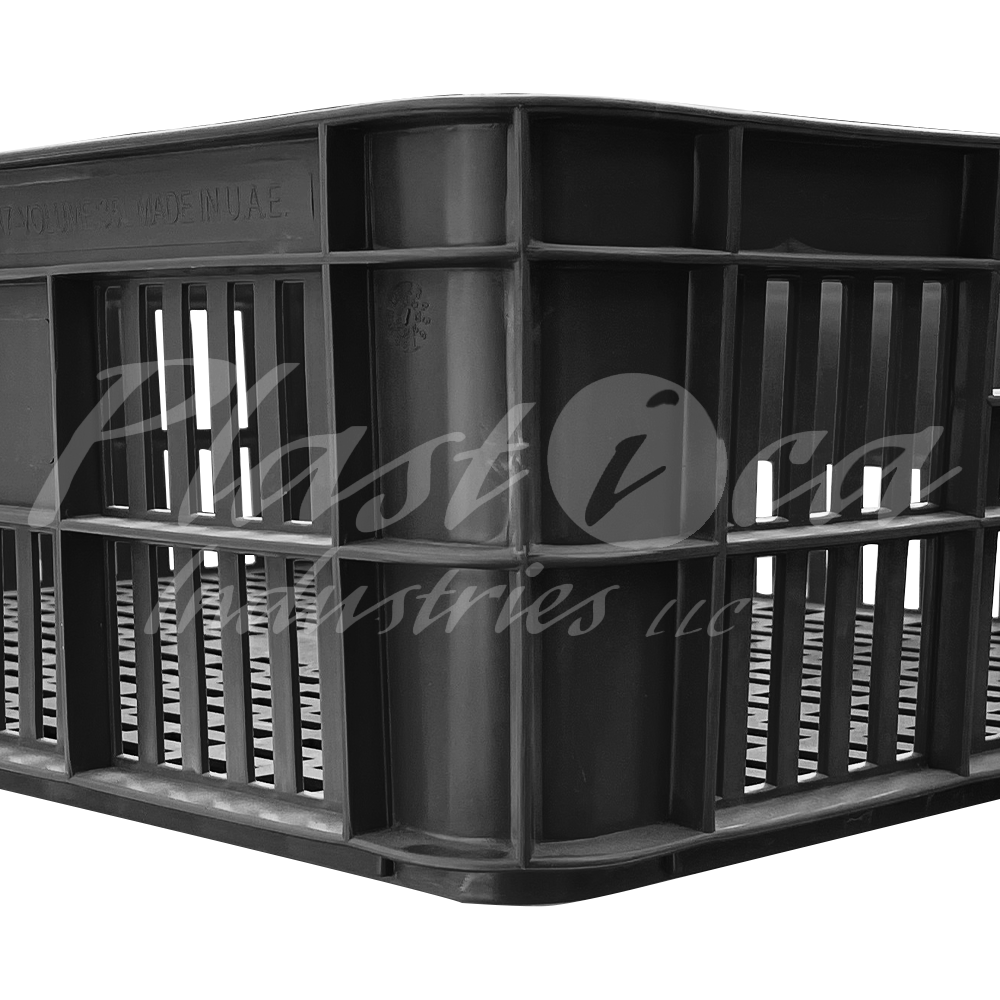 Plastic Storage Crate 590x450x170mm Stackable Food Grade Bakery Crate Ventilated Heavy Duty