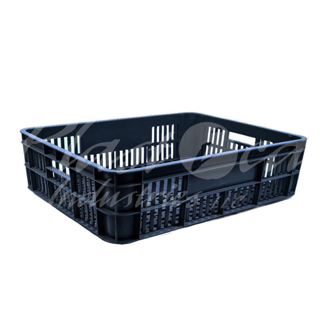 Plastic Storage Crate 590x450x170mm Stackable Food Grade Bakery Crate Ventilated Heavy Duty