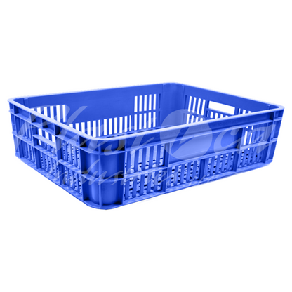 Plastic Storage Crate 590x450x170mm Stackable Food Grade Bakery Crate Ventilated Heavy Duty