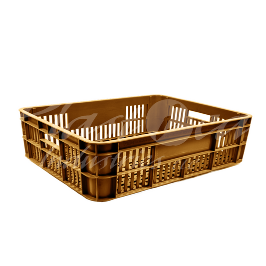 Plastic Storage Crate 590x450x170mm Stackable Food Grade Bakery Crate Ventilated Heavy Duty
