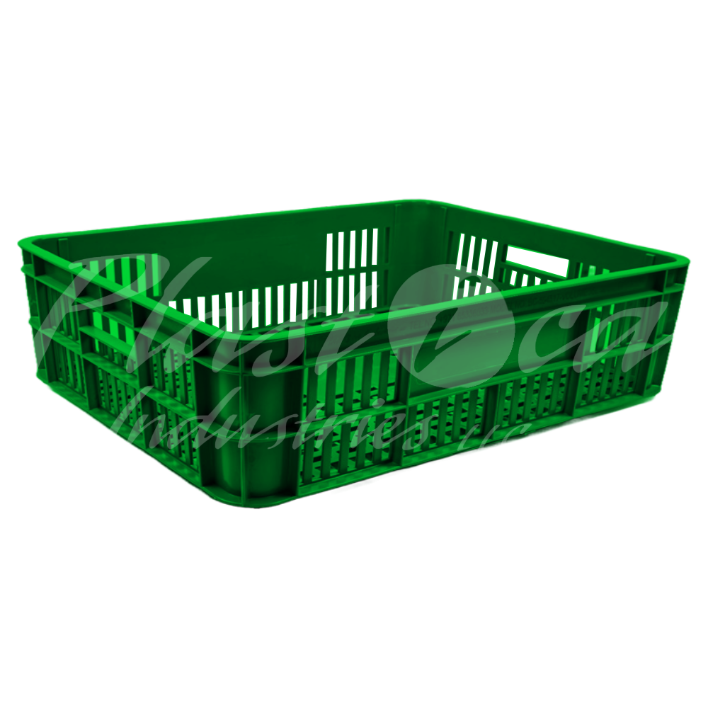 Plastic Storage Crate 590x450x170mm Stackable Food Grade Bakery Crate Ventilated Heavy Duty