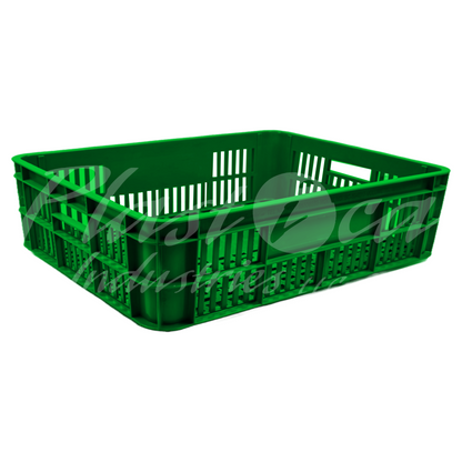 Plastic Storage Crate 590x450x170mm Stackable Food Grade Bakery Crate Ventilated Heavy Duty