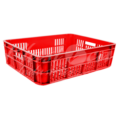 Plastic Storage Crate 590x450x170mm Stackable Food Grade Bakery Crate Ventilated Heavy Duty