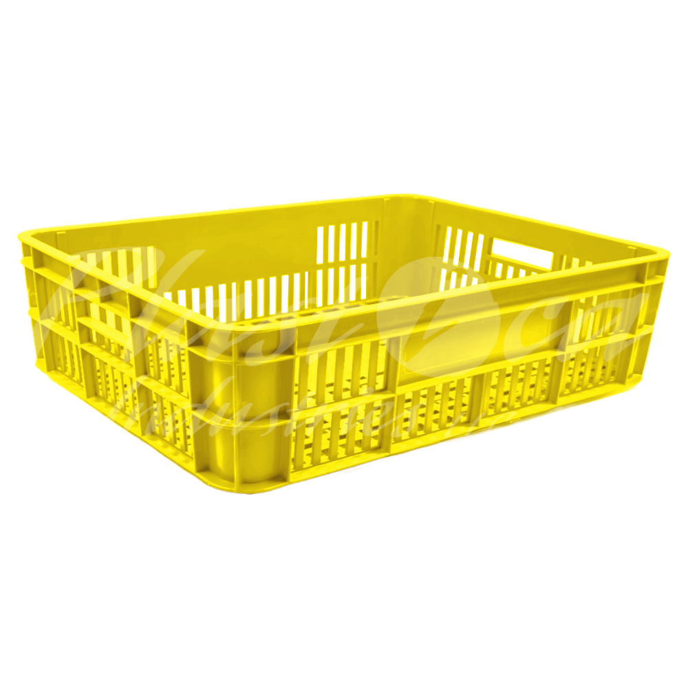 Plastic Storage Crate 590x450x170mm Stackable Food Grade Bakery Crate Ventilated Heavy Duty