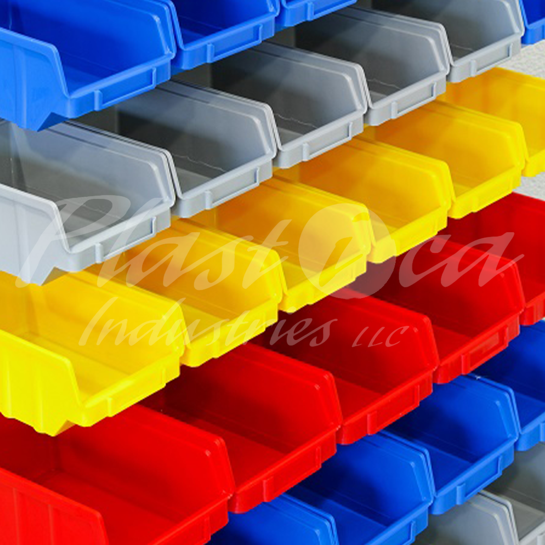 14PCS Garage Wall Storage Bin Set – Plastic Organizer Rack with 2.85L, 6.7L & 8.7L Bins for Tools & Parts