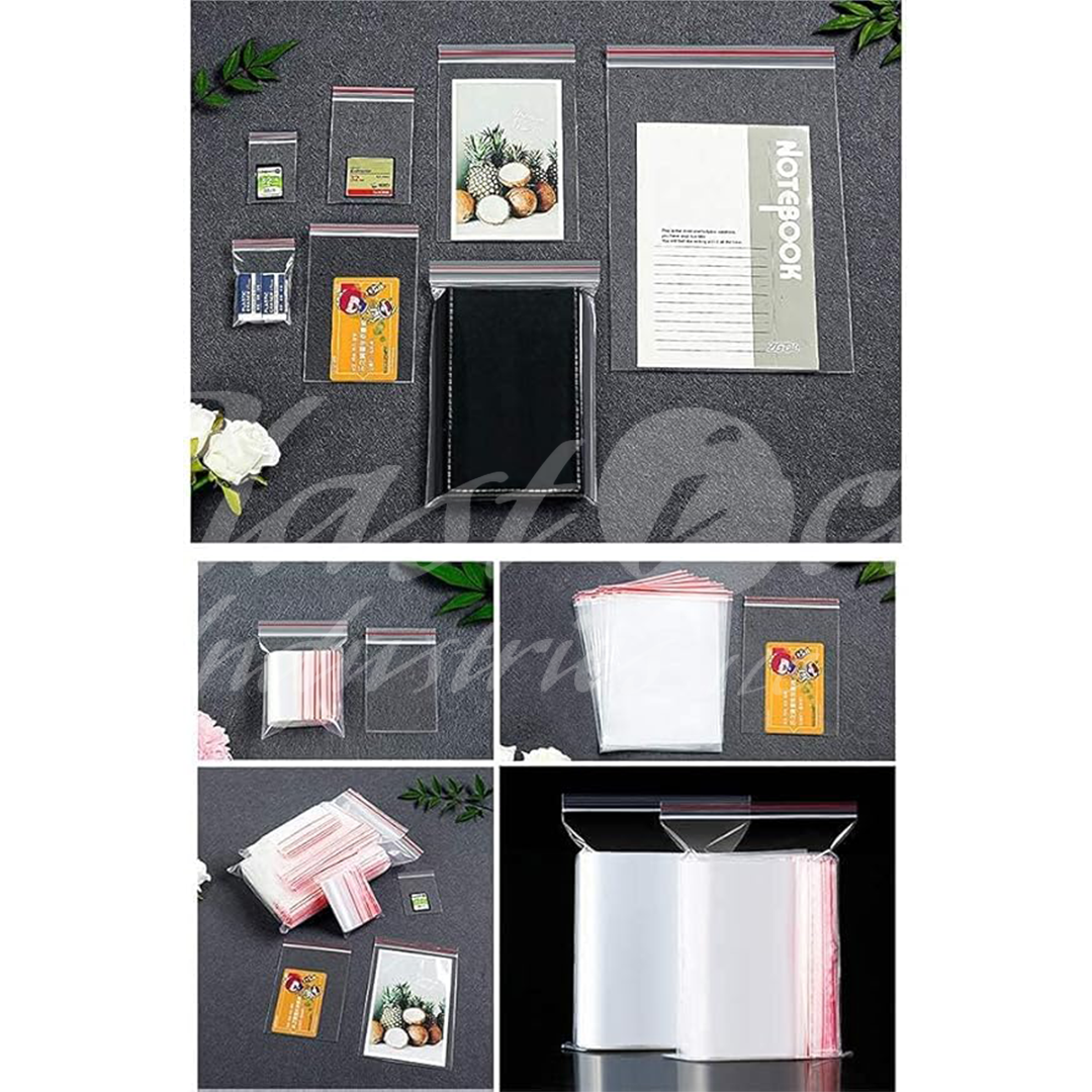 6" x 9" (15.2 x 22.9 cm) Ziplock Bags – Resealable Plastic Storage Bags for Sandwiches, Snacks, Food, Stationery, Small Tools & More