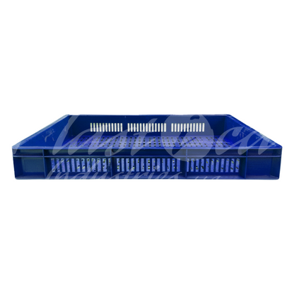 Plastic Storage Crate 600x400x80mm Stackable Food Grade Ventilated Catering Crate Heavy Duty